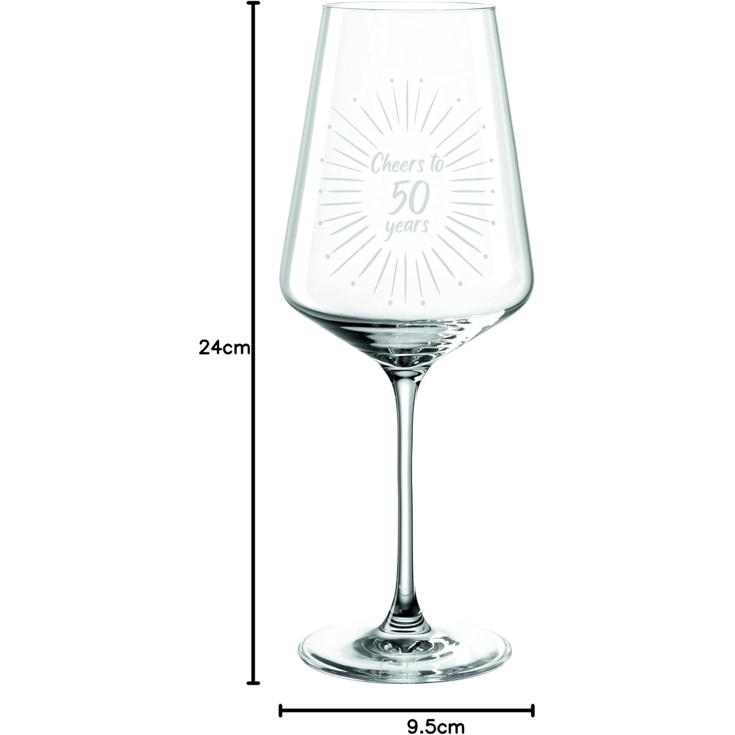 Cheers to 50 Years Engraved Wine Glass: image 7