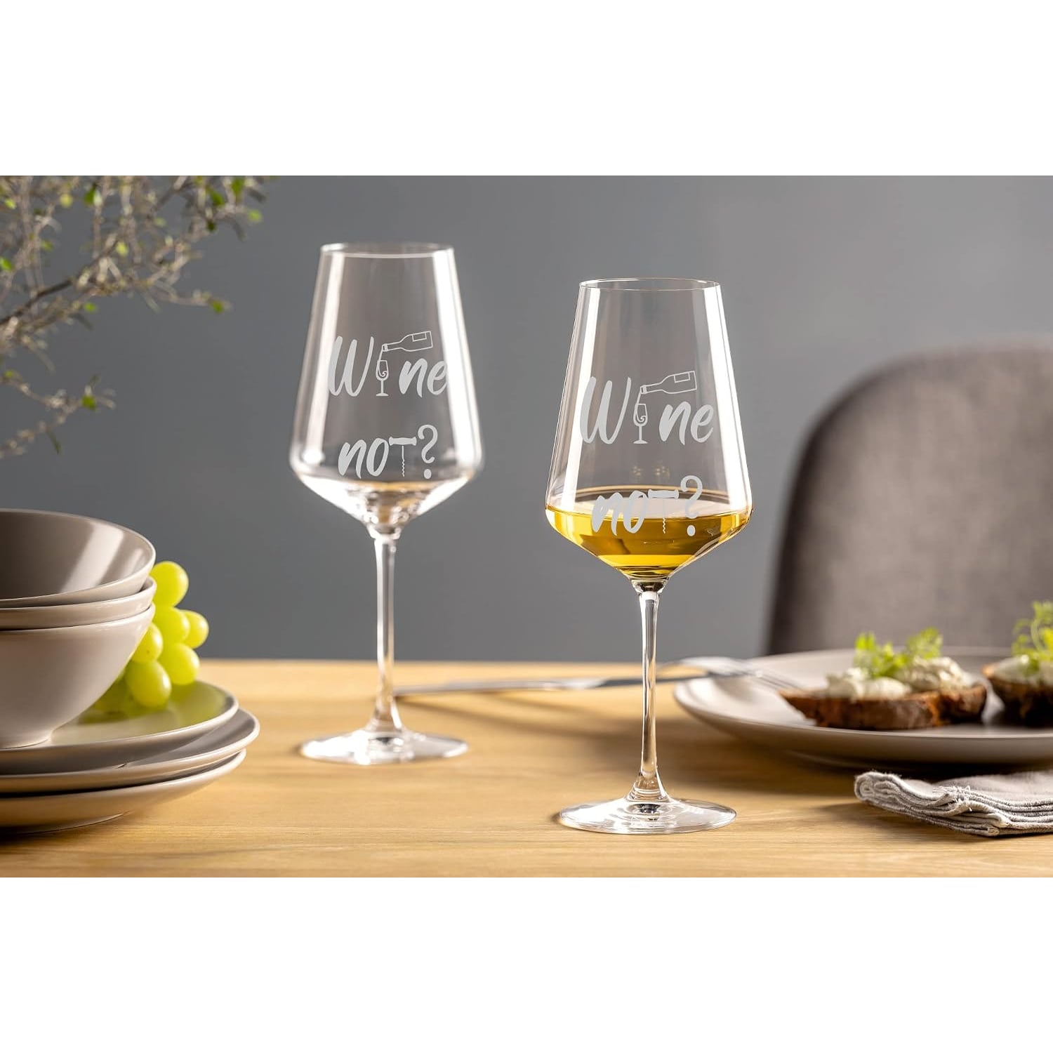 Wine Not? Engraved Wine Glass