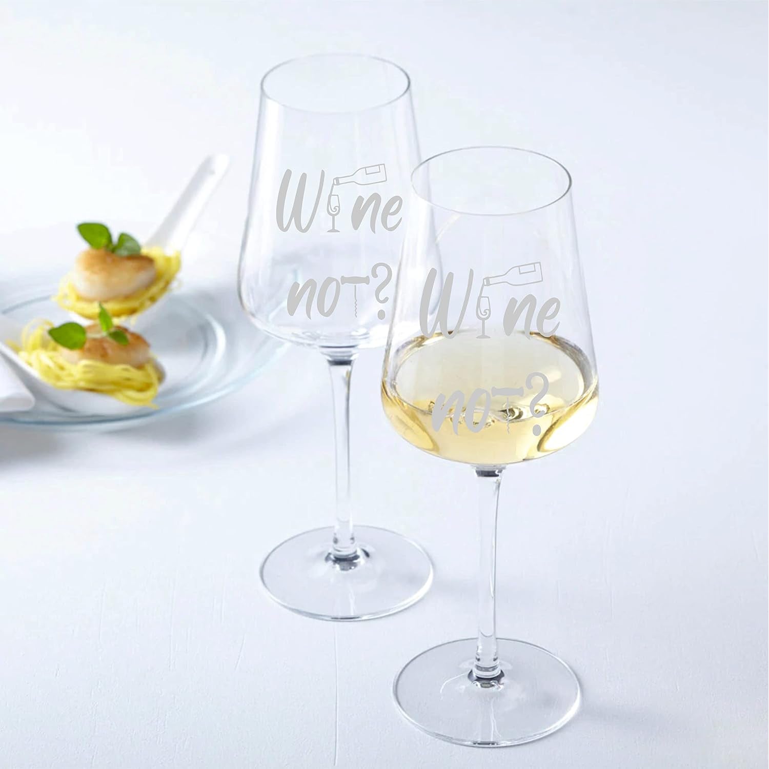 Wine Not? Engraved Wine Glass