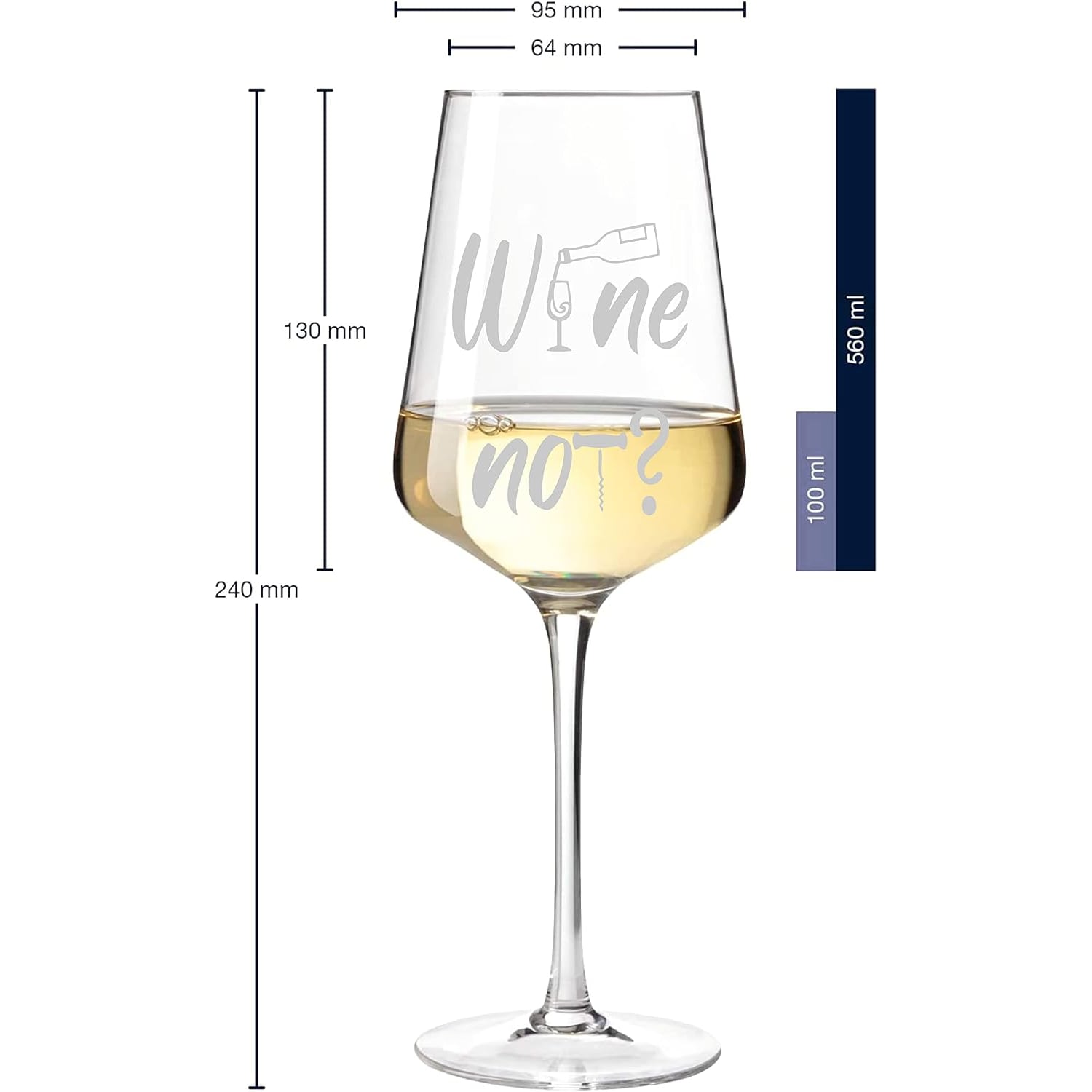 Wine Not? Engraved Wine Glass