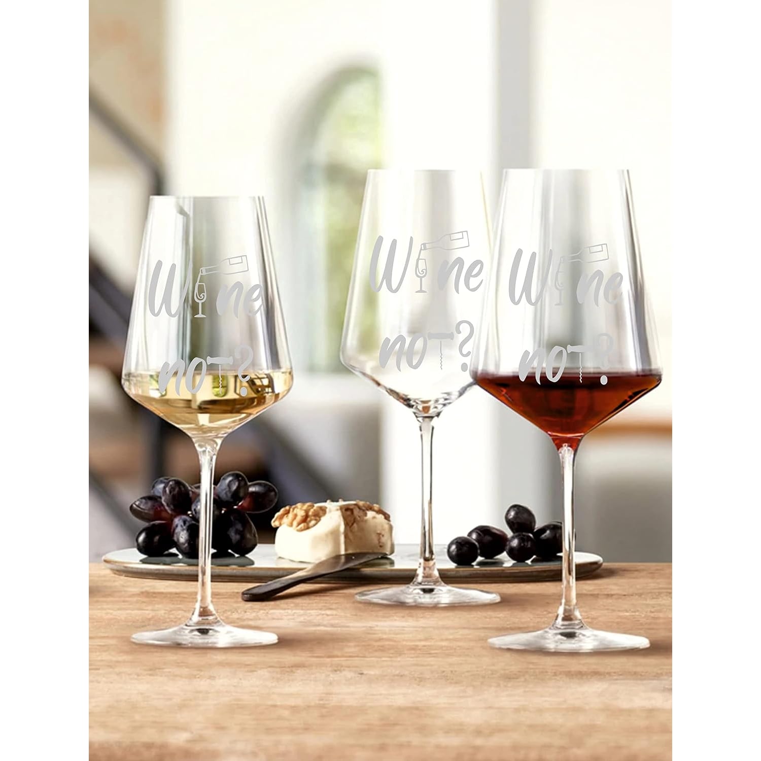 Wine Not? Engraved Wine Glass