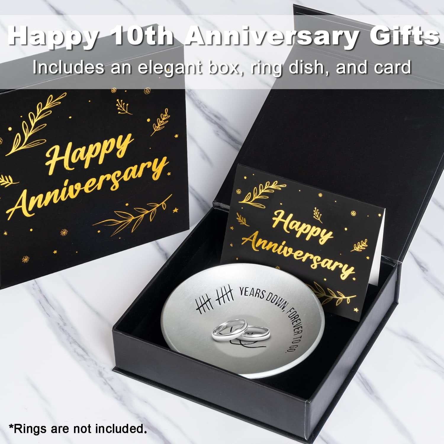 10th Anniversary Engraved Aluminium Ring Dish: image 2