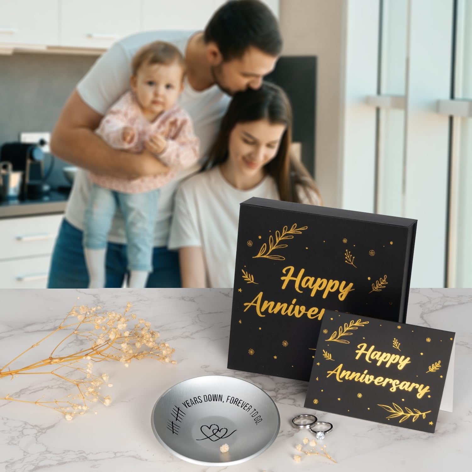 10th Anniversary Engraved Aluminium Ring Dish: image 3