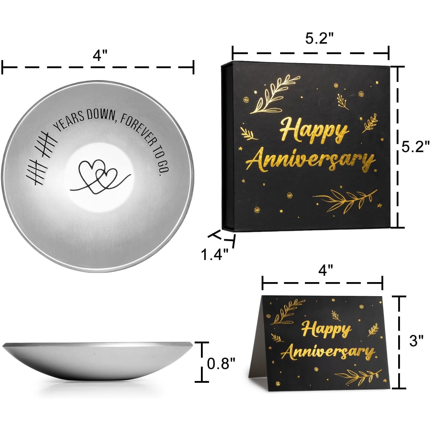 10th Anniversary Engraved Aluminium Ring Dish: image 6