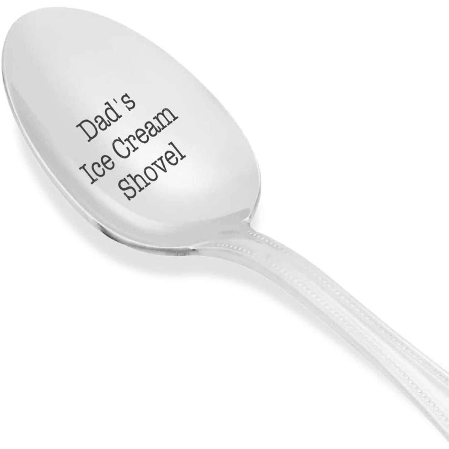 Dad's Ice Cream Shovel Engraved Stainless Steel Spoon