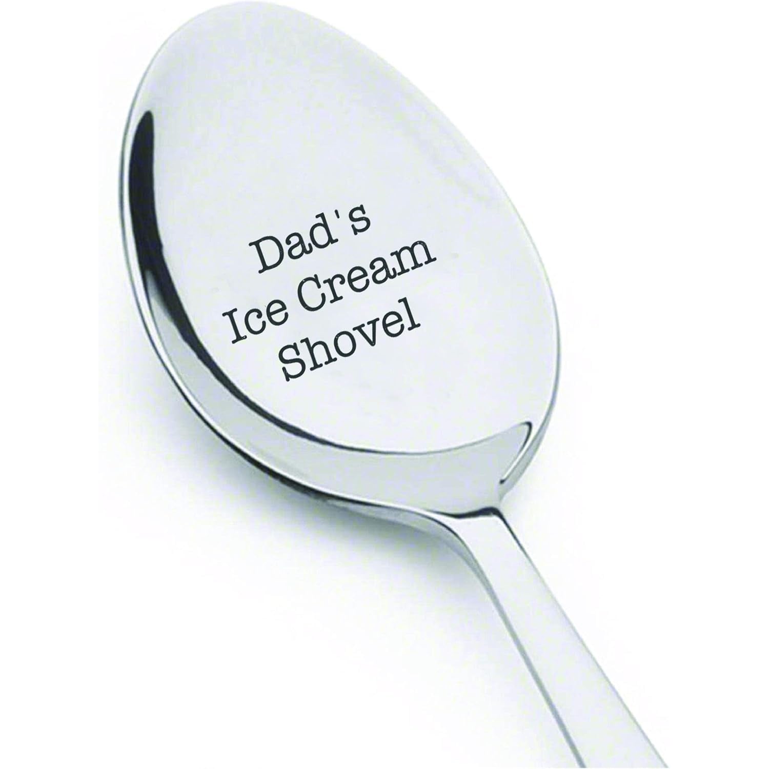Dad's Ice Cream Shovel Engraved Stainless Steel Spoon
