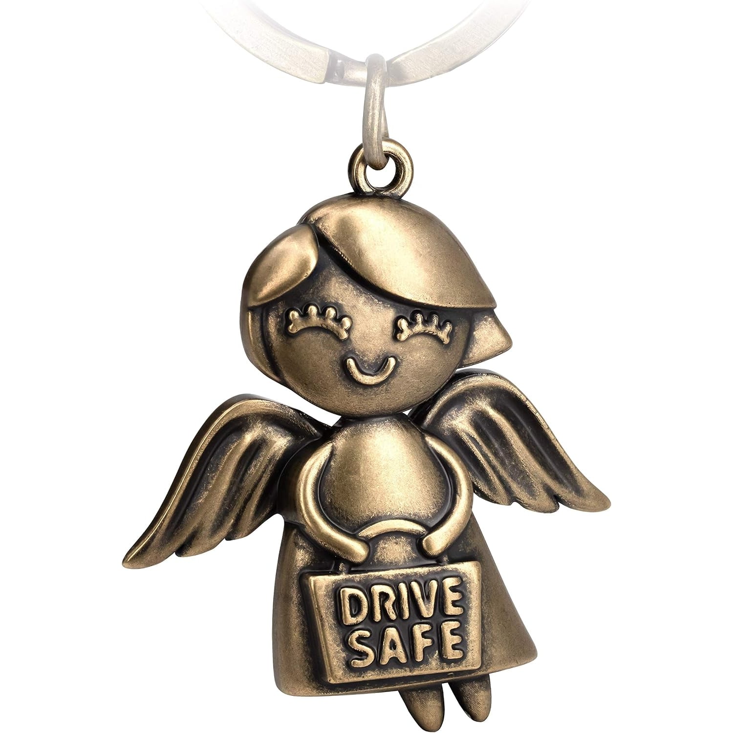 Drive Safe Angel Girl Engraved Keyring: image 6