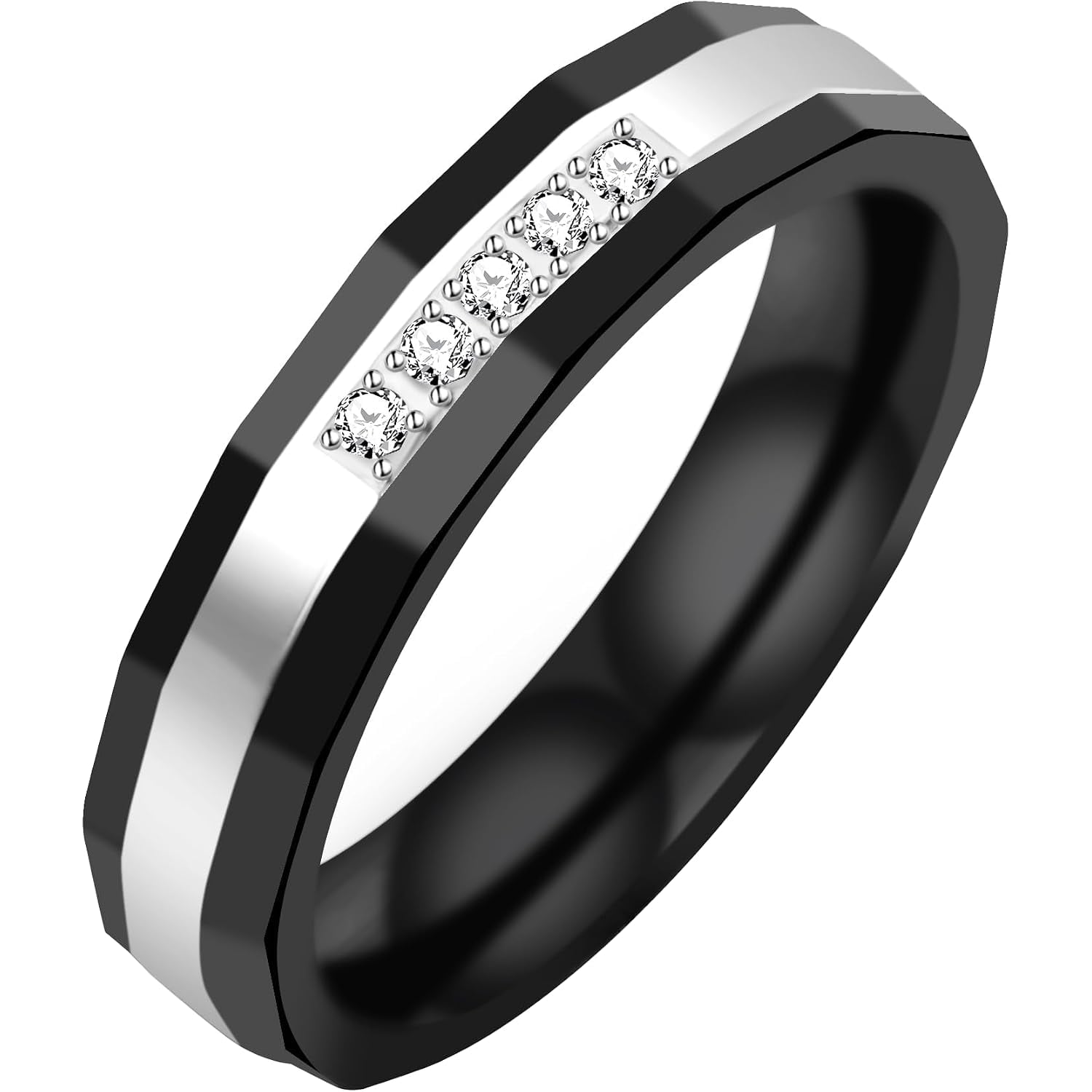 Engraved Couples Titanium Rings: image 9