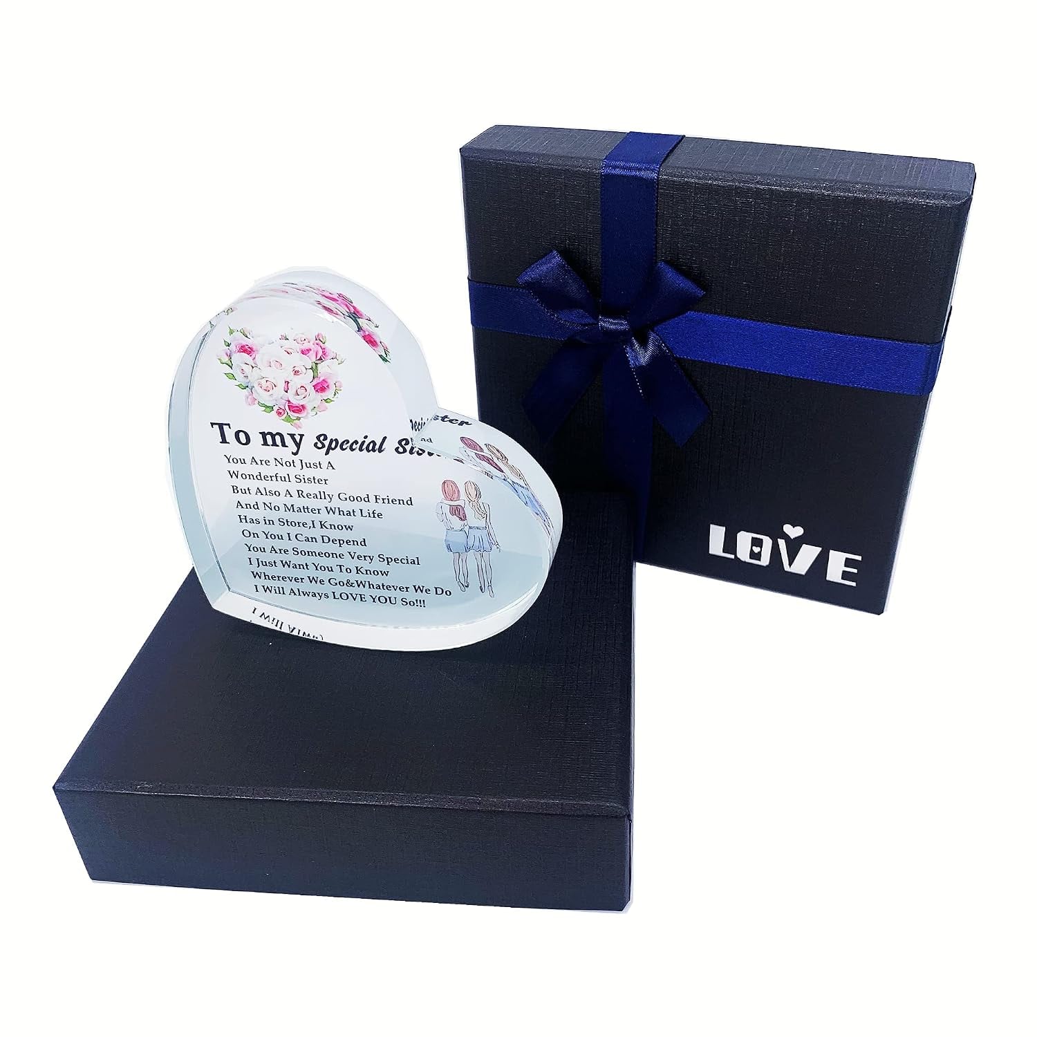10 Reasons I Love You Engraved Crystal Heart Keepsake