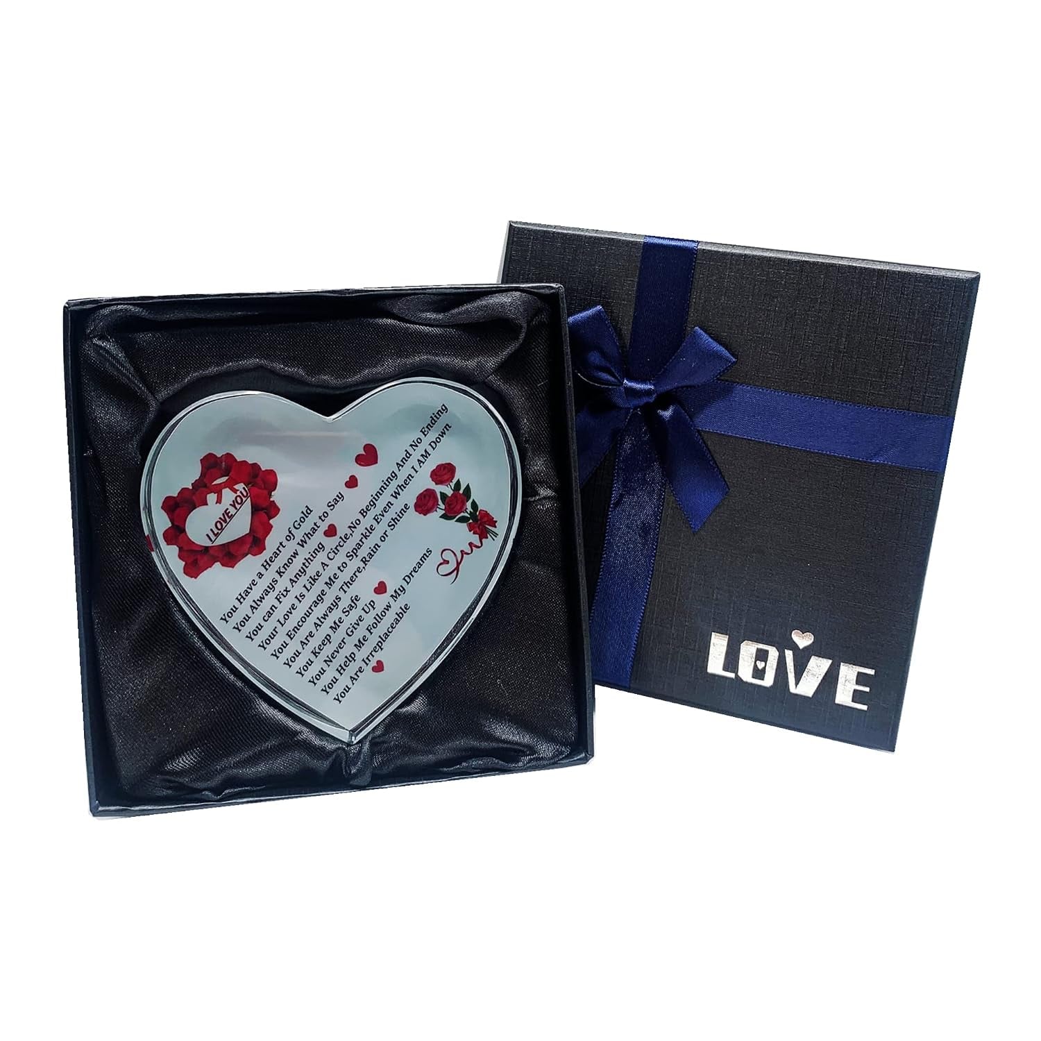 10 Reasons I Love You Engraved Crystal Heart Keepsake: image 7