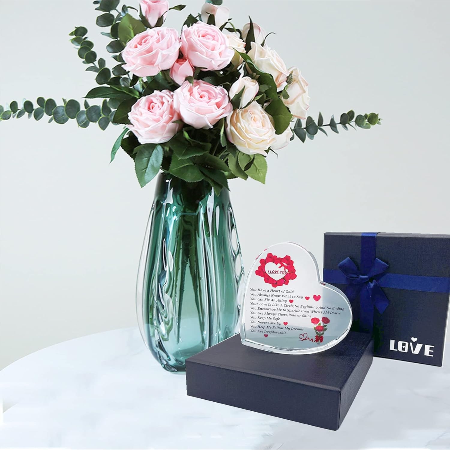 10 Reasons I Love You Engraved Crystal Heart Keepsake: image 8