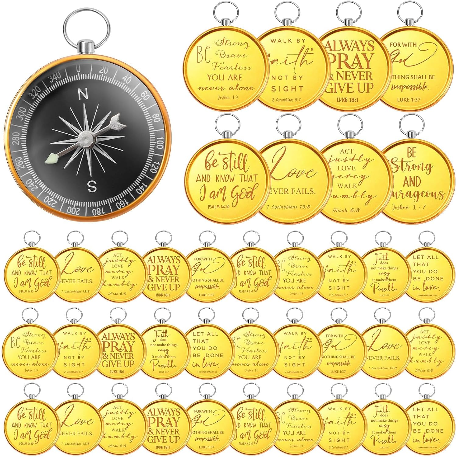 Bible Verse Engraved Compass Set: image 7