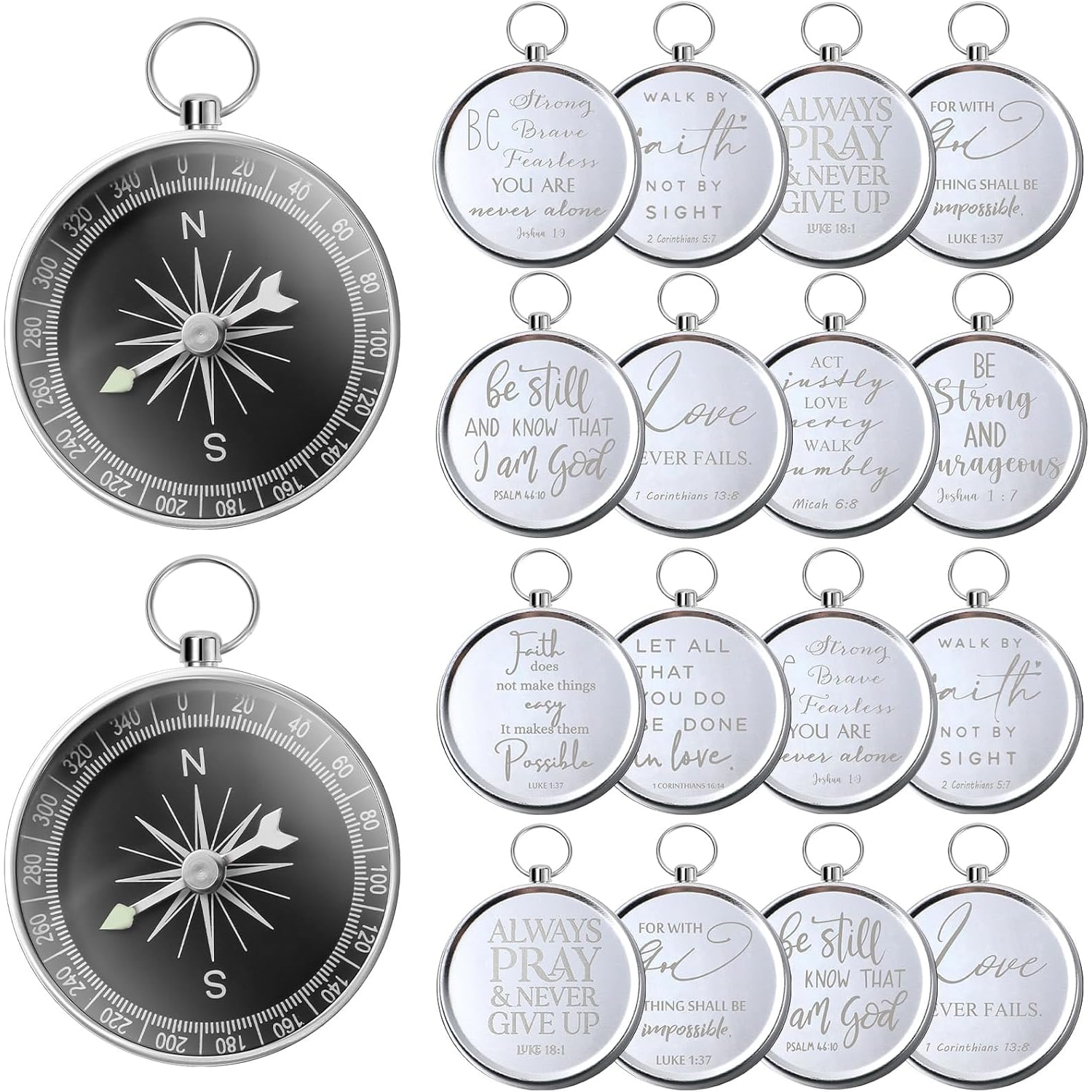 Bible Verse Engraved Compass Set: image 8