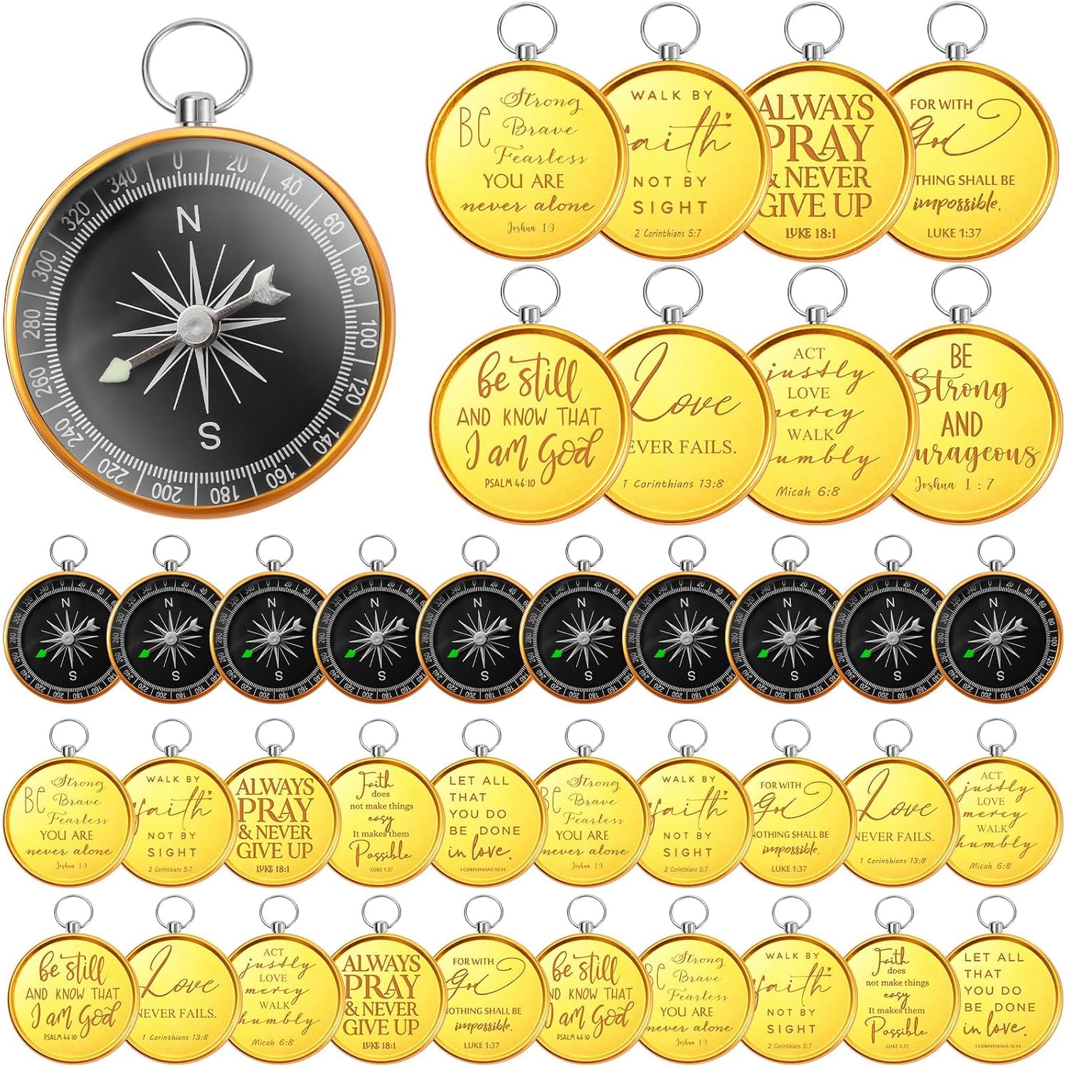 Bible Verse Engraved Compass Set: image 9