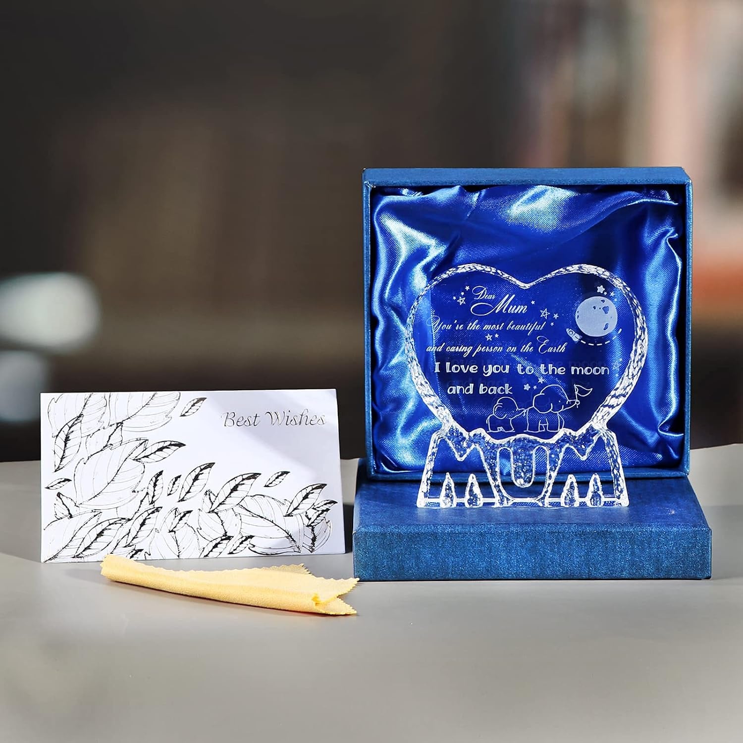 Engraved Crystal Plaque for Mum