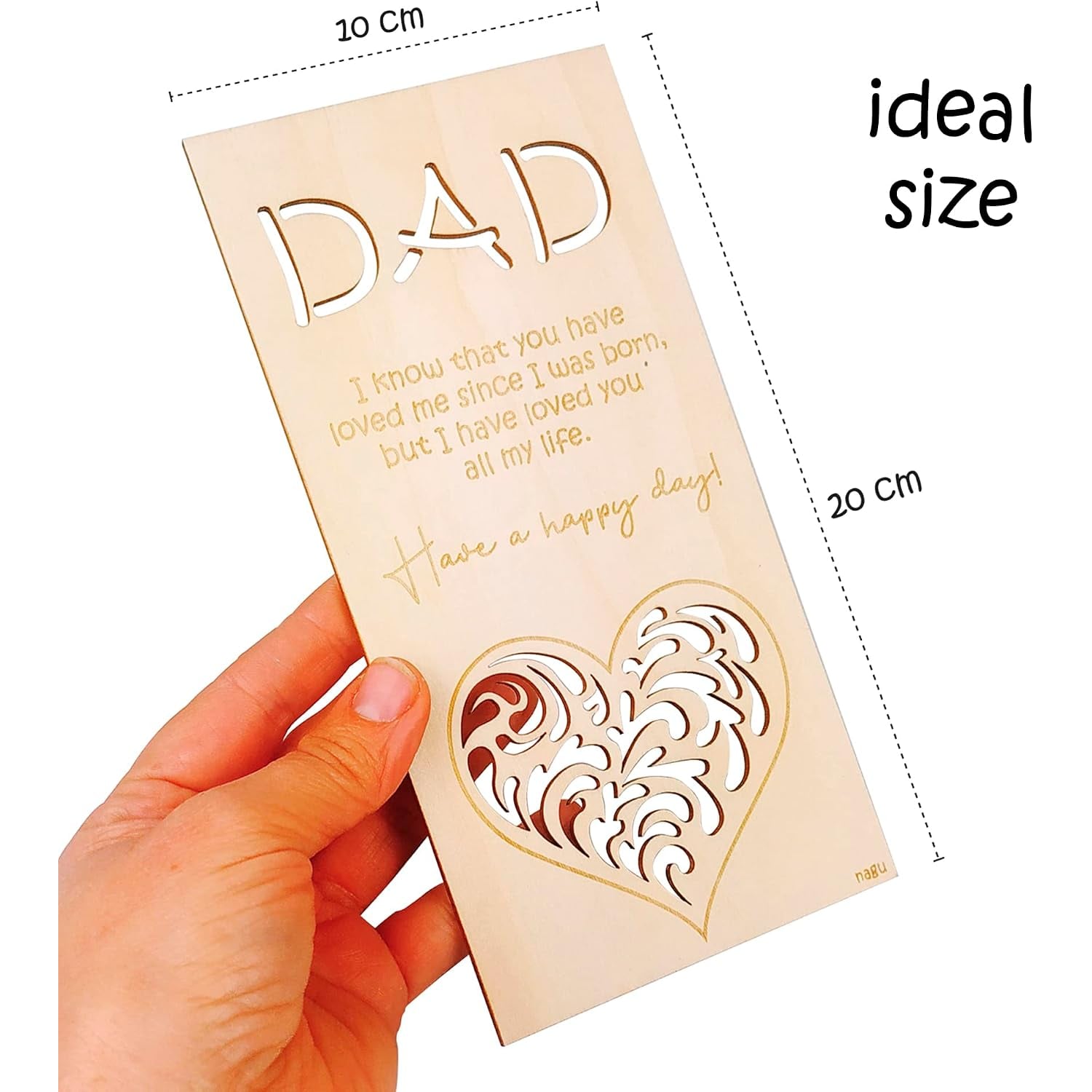 Engraved Wooden Card for Dad