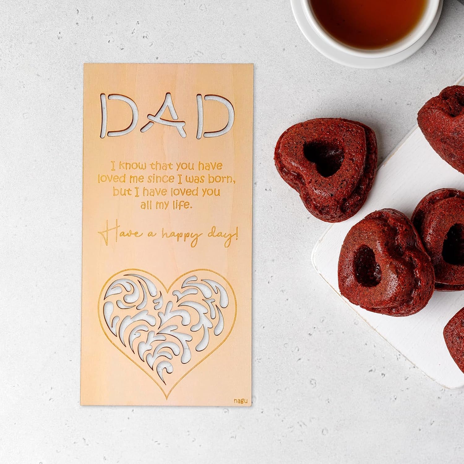 Engraved Wooden Card for Dad