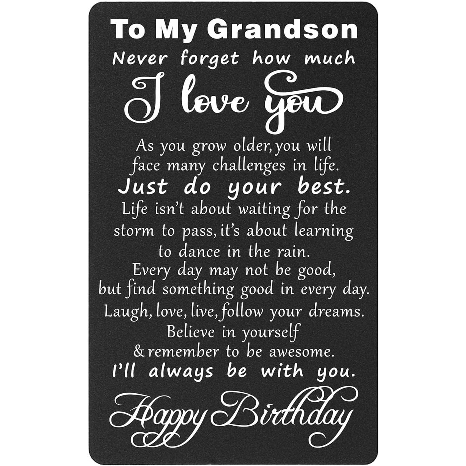Grandson Engraved Wallet Card