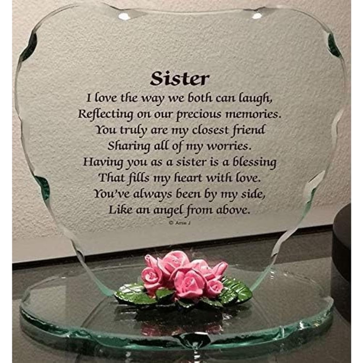 Special Friend Engraved Glass Plaque dimensions and specifications